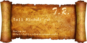Tell Richárd névjegykártya